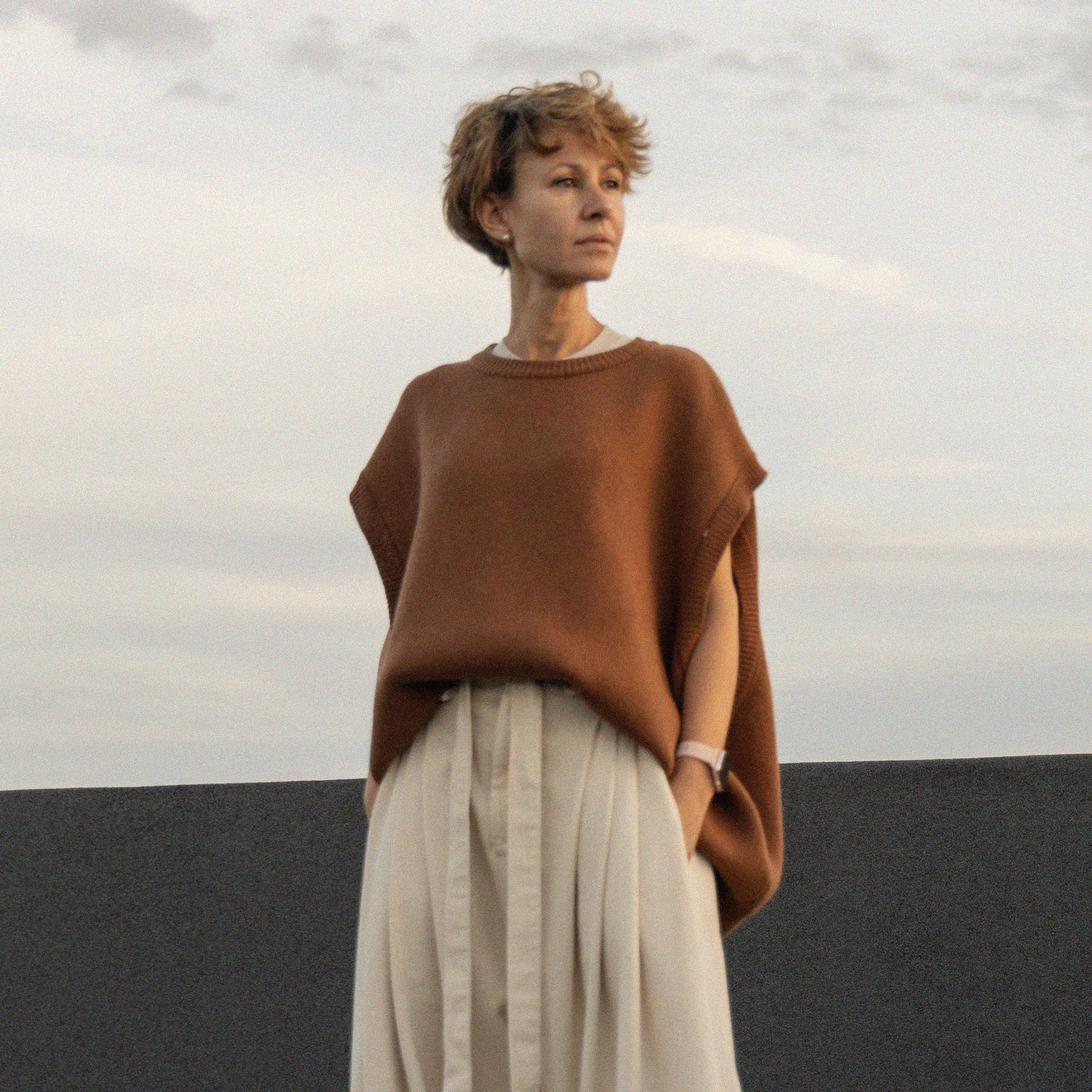 Knit Vest - Chocolate