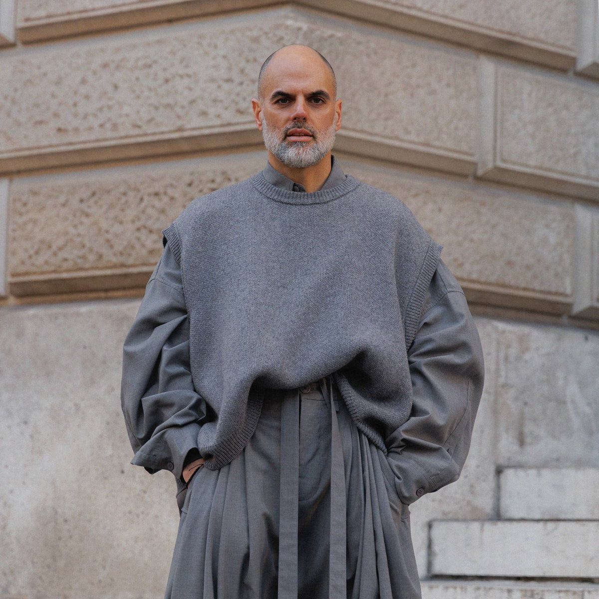 Knit Vest - Gray
