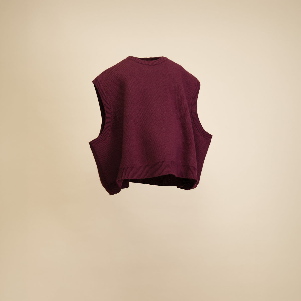 Knit Vest - Burgundy