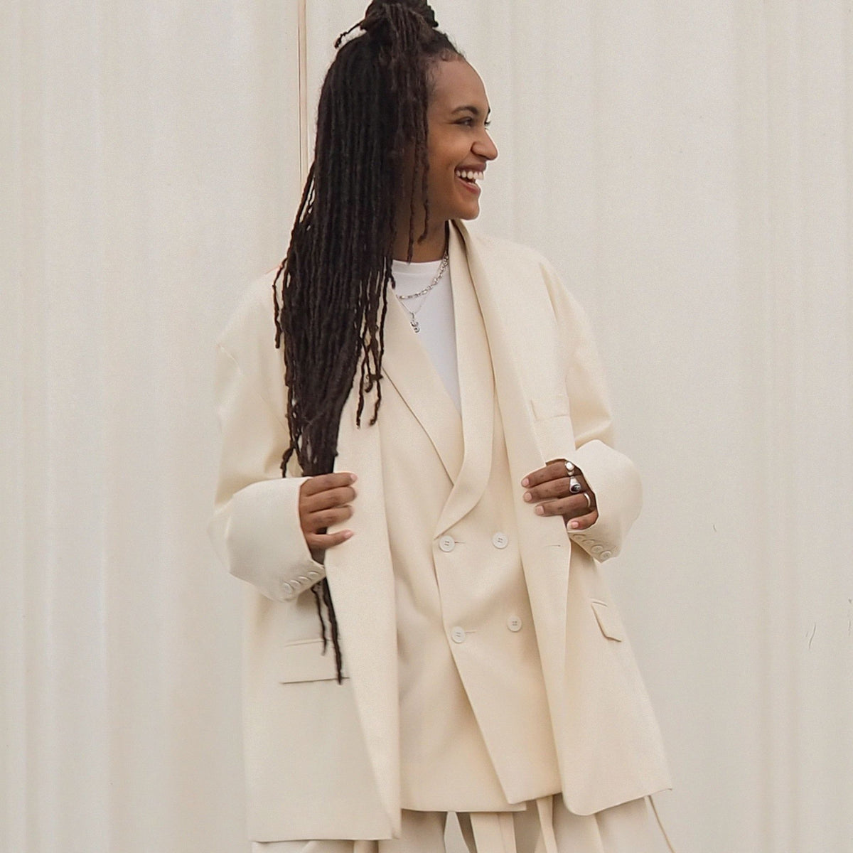 Blazer - Wool and Silk - Ecru