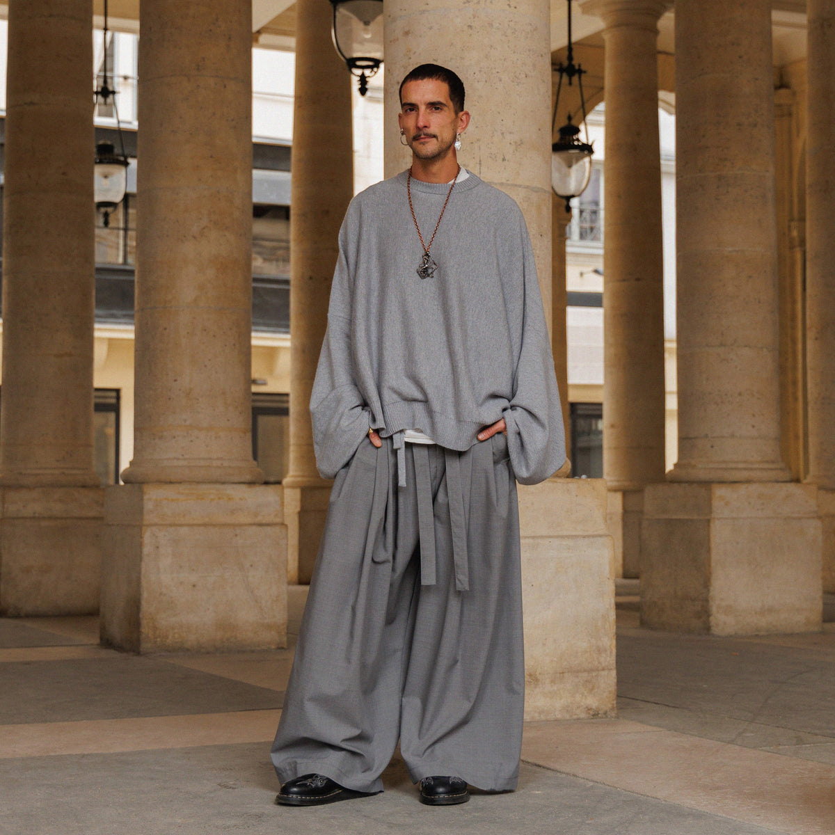trousers gray LR3 louis rubi